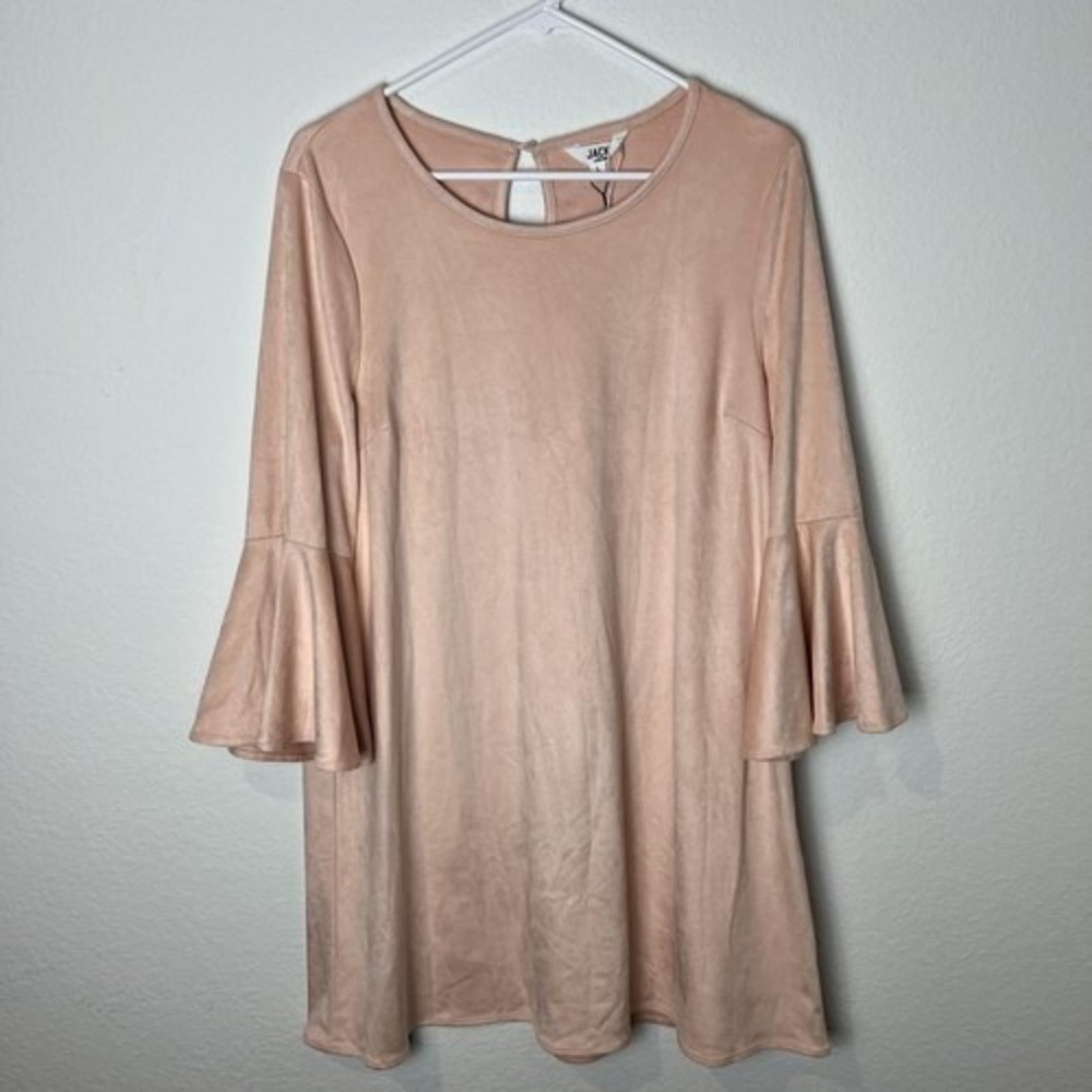 Jack by BB Dakota Faux Suede Dress Large w Bell Sleeves